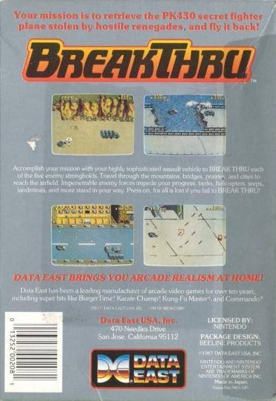 BreakThru - (NES) Nintendo Entertainment System [Pre-Owned] Video Games Data East   