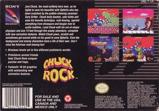 Chuck Rock - (SNES) Super Nintendo [Pre-Owned] Video Games Sony Imagesoft   