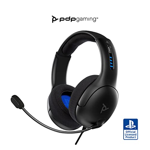 PDP Gaming LVL50 Wired Headset (Black) - (PS4) Playstation 4 Accessories PDP   