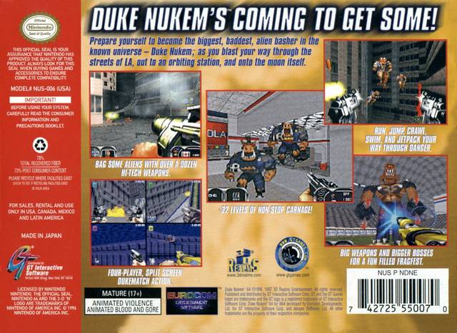 Duke Nukem 64 - (N64) Nintendo 64 [Pre-Owned] Video Games GT Interactive   