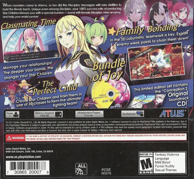 Conception II: Children of the Seven Stars (Limited Edition) - (PSV) PlayStation VITA Video Games Atlus   