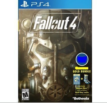 Fallout 4: PlayStation 4 Gold Bundle with Season Pass Exclusive Vault Boy Socks - (PS4) PlayStation 4 Video Games Bethesda   