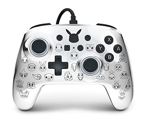 PowerA Enhanced Wired Controller (Pikachu Black & Silver) - (NSW) Nintendo Switch Accessories PowerA   