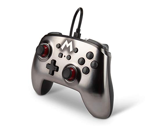 PowerA Enhanced Wired Controller (Mario Silver) - (NSW) Nintendo Switch Accessories PowerA   