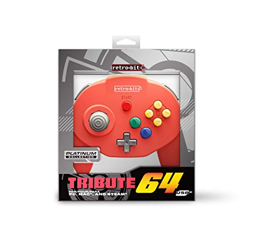 Retro-Bit Tribute 64 USB Controller (Red) - (NSW) Nintendo Switch ACCESSORIES Retro-Bit   