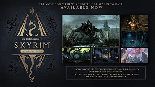 The Elder Scrolls V: Skyrim Anniversary Edition - (PS4) PlayStation 4 Video Games Bethesda   