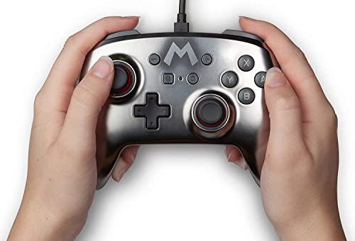 PowerA Enhanced Wired Controller (Mario Silver) - (NSW) Nintendo Switch Accessories PowerA   