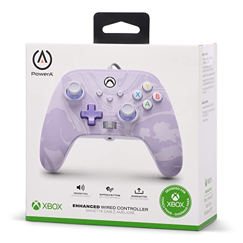 PowerA Enhanced Wired Controller (Lavender Swirl) - (XSX) Xbox Series X Accessories PowerA   