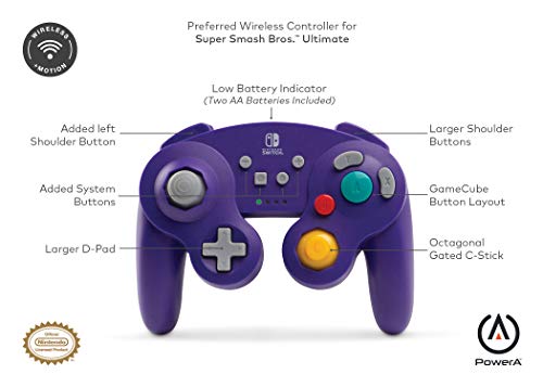 PowerA Wireless Controller (GameCube Style Purple) - (NSW) Nintendo Switch Accessories PowerA   