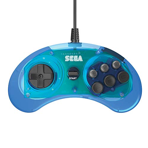 Retro-Bit 6-Button Arcade Pad (Clear Blue) - (SG) Sega Genesis Accessories Retro-Bit   