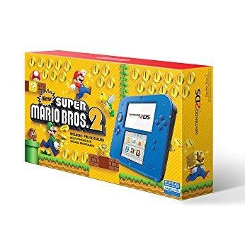 Nintendo 2DS Console  - (Electric Blue) 2 with New Super Mario Bros. 2 (Game Pre-Installed) - Nintendo 3DS Consoles Nintendo   