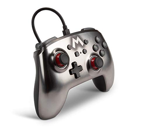 PowerA Enhanced Wired Controller (Mario Silver) - (NSW) Nintendo Switch Accessories PowerA   