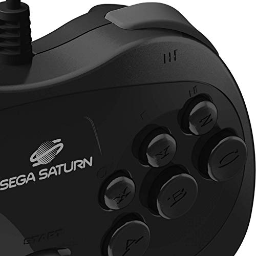 Retro-Bit Official Sega Saturn USB Controller Pad - USB Port (Black) Accessories Retro-Bit   