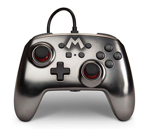 PowerA Enhanced Wired Controller (Mario Silver) - (NSW) Nintendo Switch Accessories PowerA   