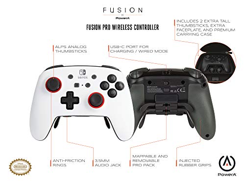 PowerA Fusion Pro Wireless Controller (White/Black) - (NSW) Nintendo Switch Accessories PowerA   