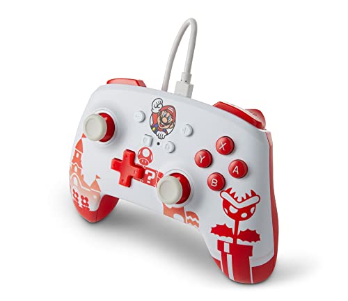 PowerA Enhanced Wired Controller (Mario Red/White) - (NSW) Nintendo Switch Accessories PowerA   