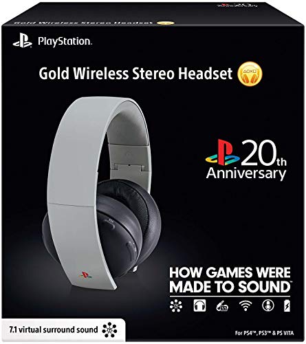 SONY PlayStation 4 Gold Wireless Stereo Headset (20th Anniversary Edition) - (PS4) PlayStation 4 Accessories PlayStation   