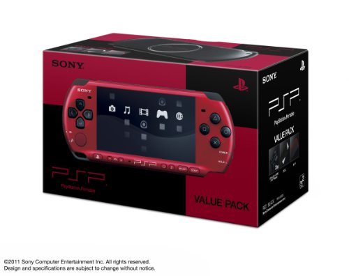 Sony PlayStation Portable 3000 Console Value Pack (Red/Black) - Sony PSP [Pre-Owned] (Japanese Import) Consoles Sony   