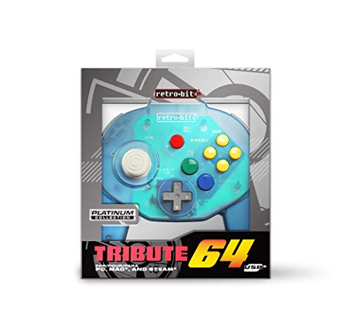 Retro-Bit Tribute 64 USB Controller (Ocean Blue) - (NSW Nintendo Switch ACCESSORIES Retro-Bit   