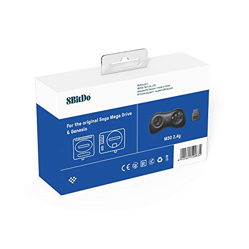 8Bitdo M30 2.4G Wireless Gamepad for the Original Sega Genesis and Sega Mega Drive ( Black )  - (SG) Sega Genesis Accessories 8Bitdo   