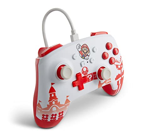 PowerA Enhanced Wired Controller (Mario Red/White) - (NSW) Nintendo Switch Accessories PowerA   