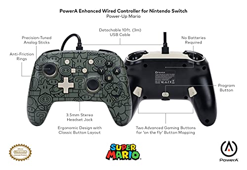 PowerA Enhanced Wired Controller (Power-Up Mario) - (NSW) Nintendo Switch Accessories PowerA   