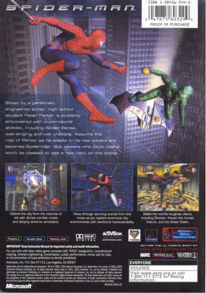 Spider-Man (Platinum Hits) - (XB) Xbox [Pre-Owned] Video Games Activision   