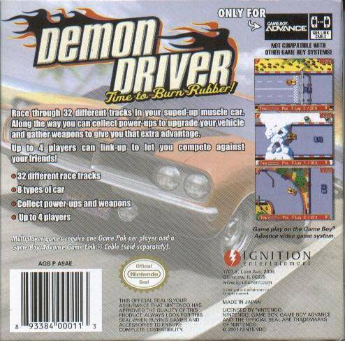 Demon Driver: Time to Burn Rubber - (GBA) Game Boy Advance Video Games Ignition Entertainment   