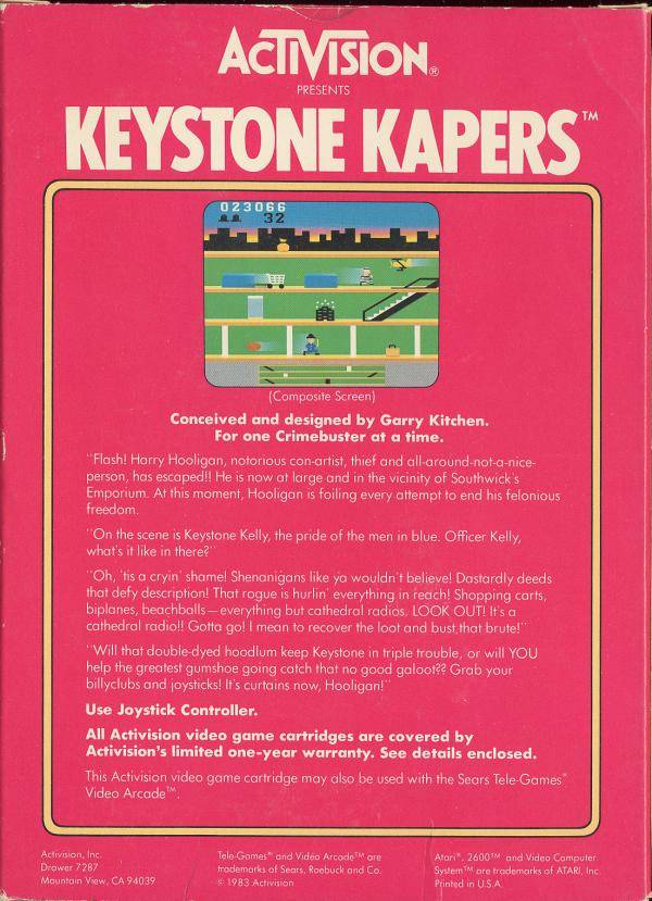 Keystone Kapers - Atari 2600 [Pre-Owned] Video Games Activision   