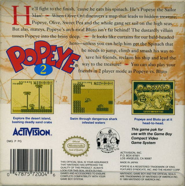 Popeye 2 - (GB) Game Boy [Pre-Owned] Video Games Sigma Ent. Inc.   