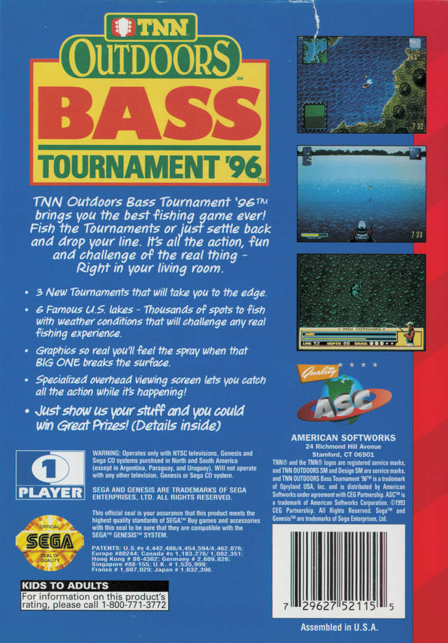 TNN Outdoors Bass Tournament '96 - SEGA Genesis [Pre-Owned] Video Games American Softworks   