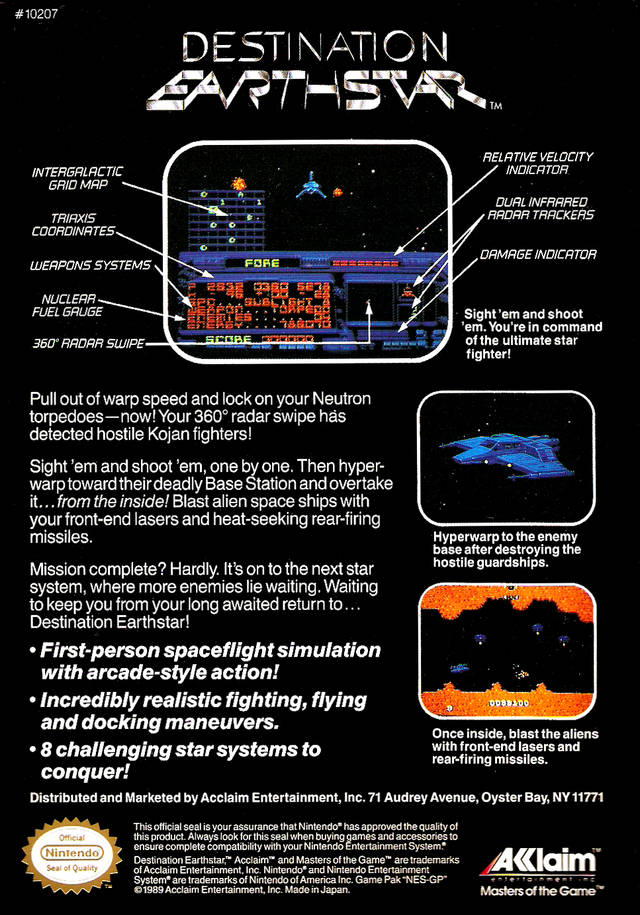 Destination Earthstar - (NES) Nintendo Entertainment System [Pre-Owned] Video Games Acclaim   