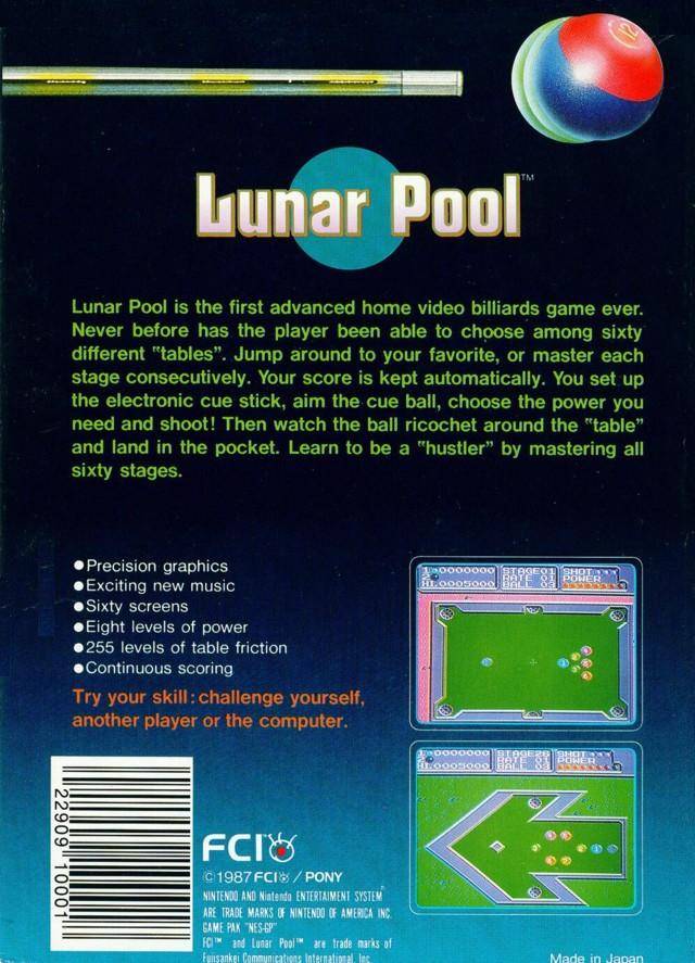 Lunar Pool - (NES) Nintendo Entertainment System [Pre-Owned] Video Games FCI, Inc.   