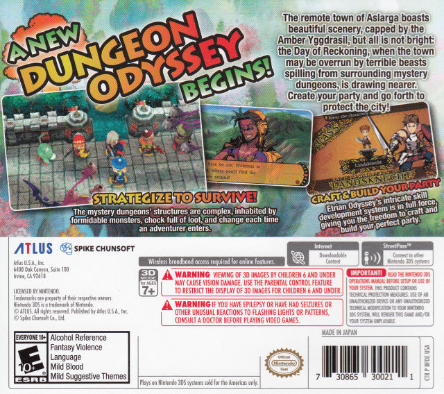 Etrian Mystery Dungeon - Nintendo 3DS [Pre-Owned] Video Games Atlus   