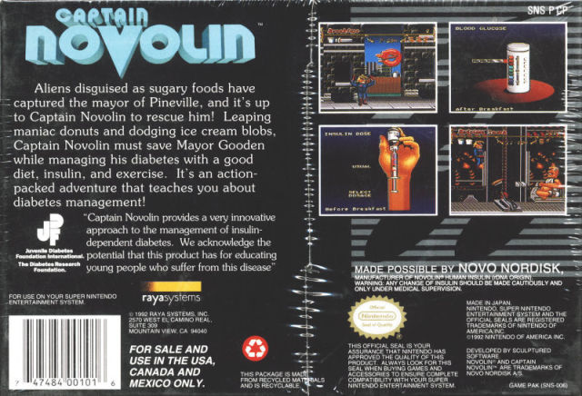 Captain Novolin - (SNES) Super Nintendo [Pre-Owned] Video Games Raya Systems   