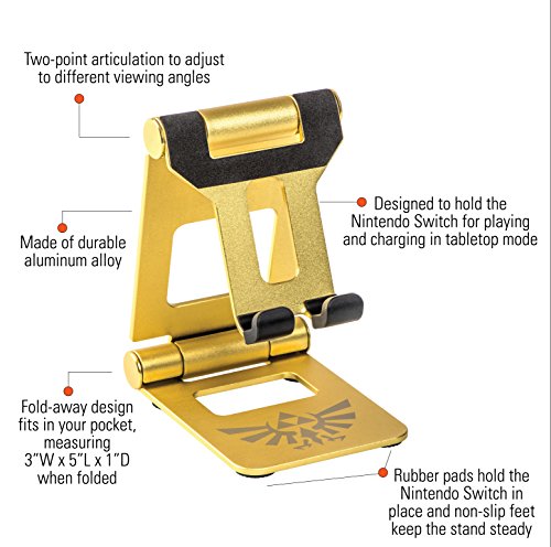 PowerA Compact Metal Stand (The Legend of Zelda: Breath of The Wild - Gold) - (NSW) Nintendo Switch Accessories PowerA   