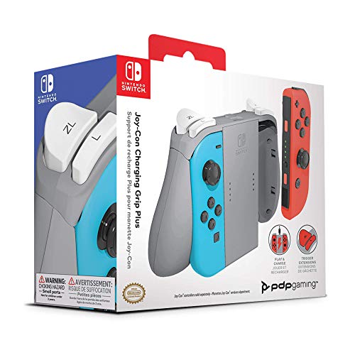 PDP Joy-Con Charging Grip Plus (Gray) - (NSW) Nintendo Switch Accessories PDP   