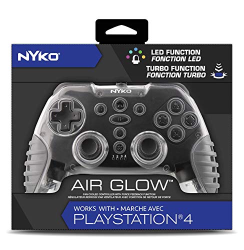 Nyko PlayStation 4Air Glow Wired Controller LED Light Show and Hand Cooling Fan - Wired 10Ft Cable - PlayStation 4 Accessories Nyko   