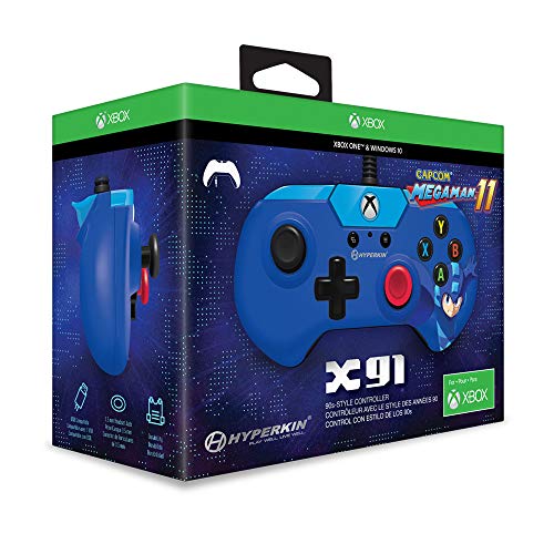 Hyperkin X91 Wired Controller for Xbox One/ Windows 10 PC (Mega Man 11 Limited Edition) - Officially Licensed By Capcom - (XB1) Xbox One Accessories Hyperkin   