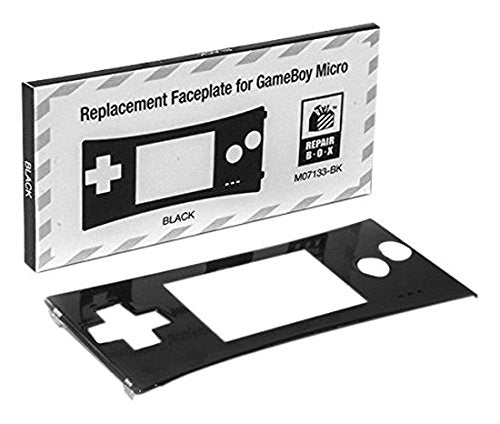 Game Boy Micro Replacement Faceplate (Black) - (GBA) Game Boy Advance Accessories RepairBox   