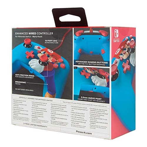 PowerA Enhanced Wired Controller (Mario Punch) - (NSW) Nintendo Switch Accessories PowerA   