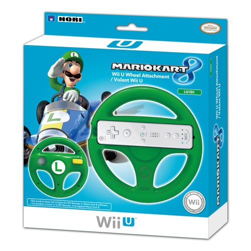 HORI Mario Kart 8 Racing Wheel (Luigi) - Nintendo Wii U Accessories HORI   