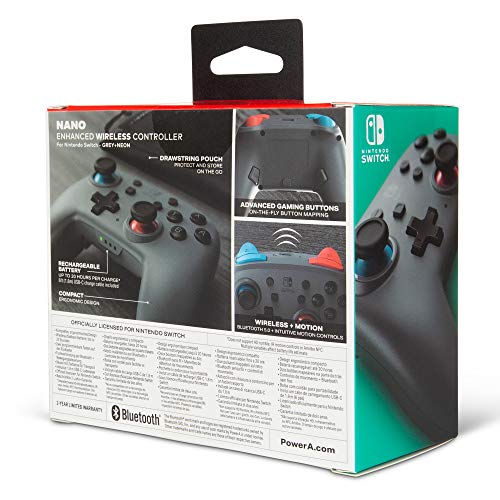 PowerA Enhanced Wireless Controller (Nano Grey Neon) - (NSW) Nintendo Switch Accessories PowerA   