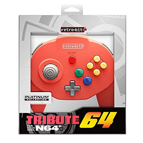 Retro-Bit Tribute 64  Controller (Red) - Nintendo 64 Accessories Retro-Bit   