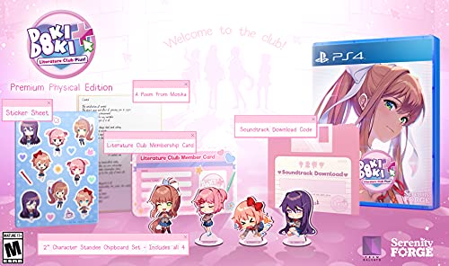 Doki Doki Literature Club Plus! Premium Physical Edition – (PS4) PlayStation 4 Video Games Serenity Forge   