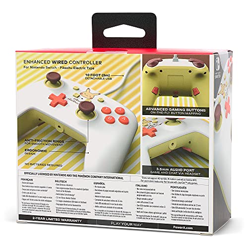 PowerA Enhanced Wired Controller (Pikachu Electric Type) - (NSW) Nintendo Switch Accessories PowerA   