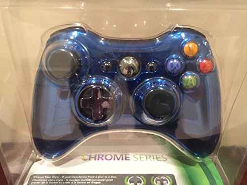 Microsoft Xbox 360 Chrome Series Wireless Controller (Blue) - Xbox 360 Accessories Microsoft   