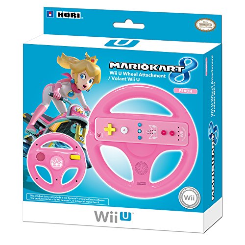 HORI Mario Kart 8 Racing Wheel (Peach) - Nintendo Wii U Accessories HORI   