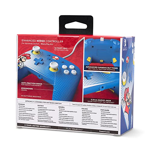 PowerA Enhanced Wired Controller (Mario Pop Art) - (NSW) Nintendo Switch Accessories PowerA   