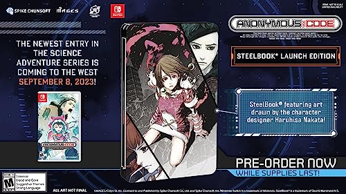 ANONYMOUS;CODE SteelBook Launch Edition - (NSW) Nintendo Switch Video Games Spike Chunsoft   